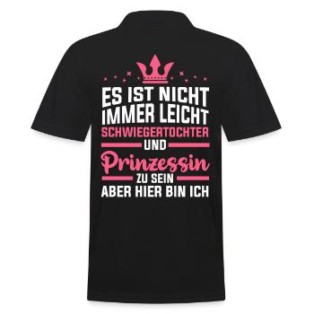Schwiegertochter Prinzessin - Männer Poloshirt - Schwarz - Hinten - Kai (181cm)