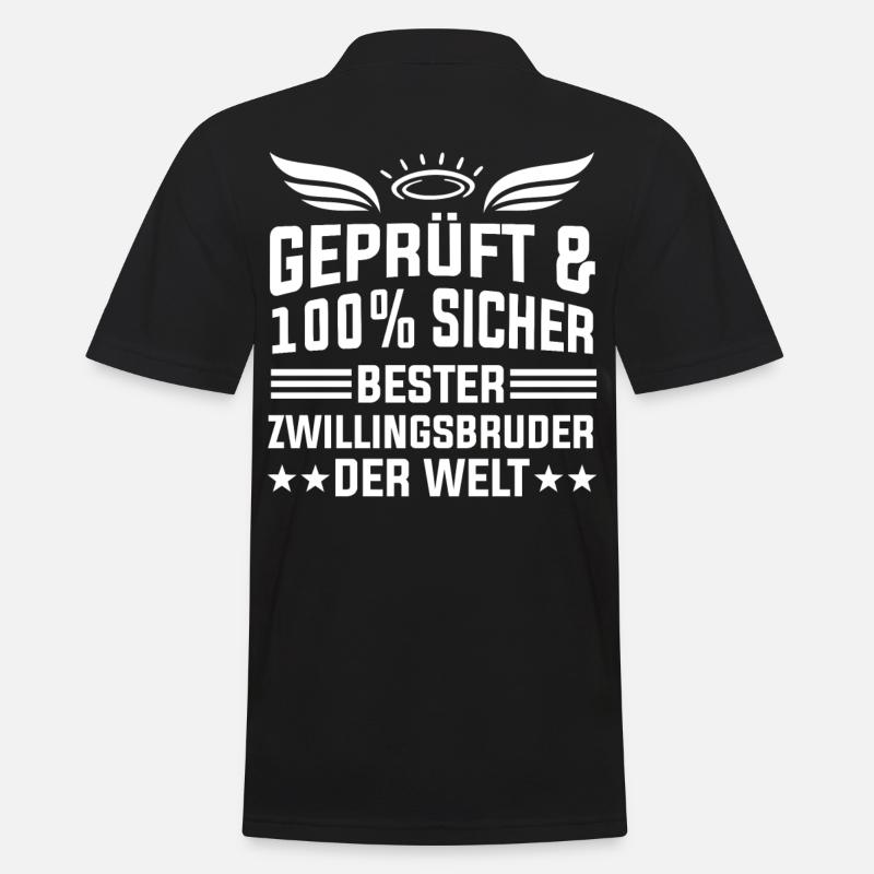 Bester Zwillingsbruder Der Welt - Männer Poloshirt - Schwarz