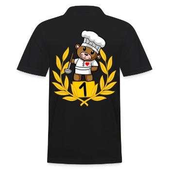 Chef Chef Cuisinier Amateur Métiers de la cuisine - Polo Homme - noir - Dos - Kai (181cm)