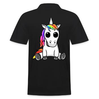 Alien Unicorn Intoxication Alien Drugs Extasy - Men's Polo Shirt - black - Back - Kai (181cm)