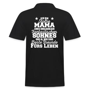 Mama Freundschaft Sohn Geschenk - Männer Poloshirt - Schwarz - Hinten - Kai (181cm)