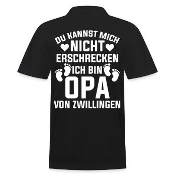 Großvater Von Zwillingen Opa - Männer Poloshirt - Schwarz - Hinten - Kai (181cm)