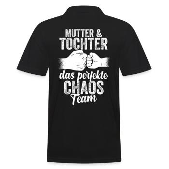 Mutter Und Tochter Muttertag - Männer Poloshirt - Schwarz - Hinten - Kai (181cm)