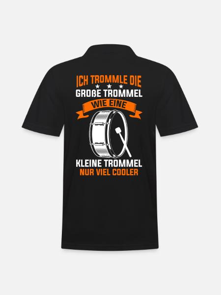 Bester Trommler Kleine Trommel Musikverein Musiker - Männer Poloshirt - Schwarz