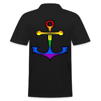 Ancre LGBT Gay Pride - Polo Homme - noir - Dos - Kai (181cm)