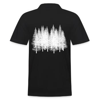 Forest Forests Forest Forest Gift Idea Camping - Men's Polo Shirt - black - Back - Kai (181cm)