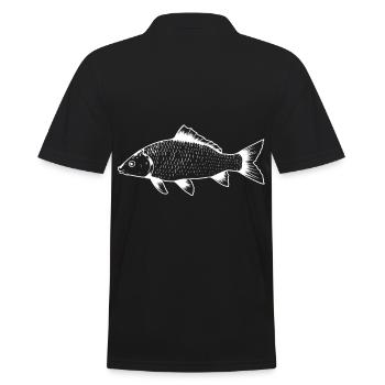 Fisch Angeln Fischen Angler Hobby Wassertiere - Männer Poloshirt - Schwarz - Hinten - Kai (181cm)