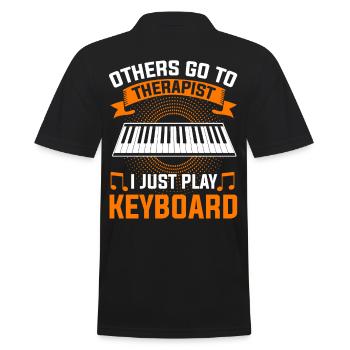 Keyboard Keyboarder Keyboarding Musiker - Männer Poloshirt - Schwarz - Hinten - Kai (181cm)