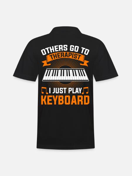 Keyboard Keyboarder Keyboarding Musician - Men's Polo Shirt - black