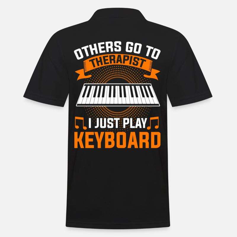 Keyboard Keyboarder Keyboarding Musiker - Männer Poloshirt - Schwarz