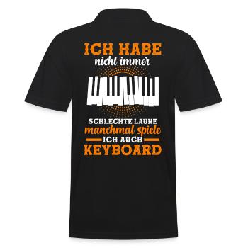 Keyboard Keyboarder Keyboarding Musiker - Männer Poloshirt - Schwarz - Hinten - Kai (181cm)