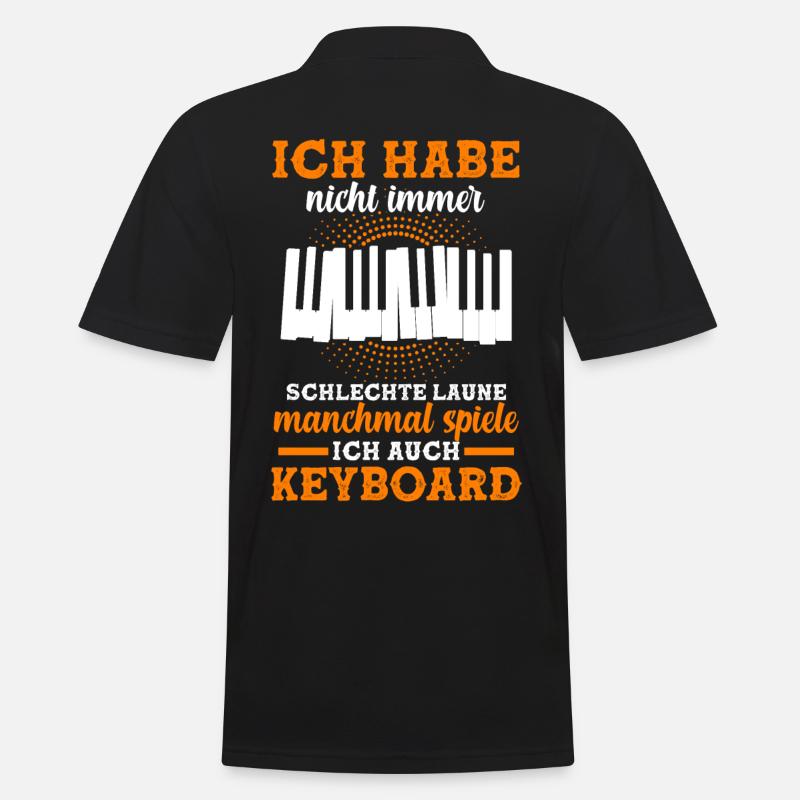 Keyboard Keyboarder Keyboarding Musiker - Männer Poloshirt - Schwarz