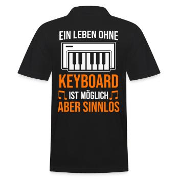 Keyboard Keyboarder Musiker Musik - Männer Poloshirt - Schwarz - Hinten - Kai (181cm)