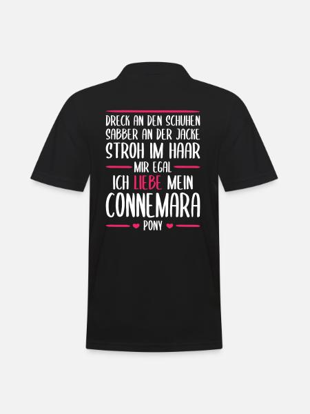 Connemara Pony Liebe Geschenk - Männer Poloshirt - Schwarz