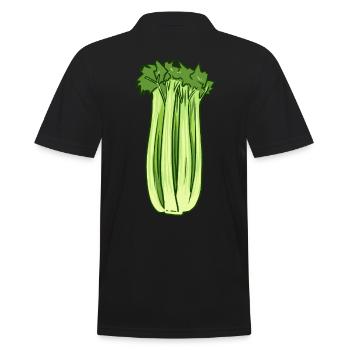 Céleri céleri Légumes Crudités Bio Vegan - Polo Homme - noir - Dos - Kai (181cm)