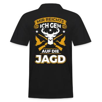 Jagd Mir Reichts Ich Geh Auf Die Jagd - Männer Poloshirt - Schwarz - Hinten - Kai (181cm)