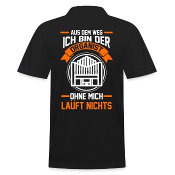 Orgel Organist Orgelbauer Kirchenorgel Musiker - Männer Poloshirt - Schwarz - Hinten - Kai (181cm)