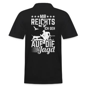 Jagd Mir Reichts Ich Geh Auf Die Jagd - Männer Poloshirt - Schwarz - Hinten - Kai (181cm)