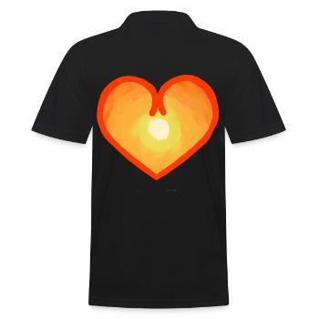 Coeur chaleureux Soleil soleil soleil soleil - Polo Homme - noir - Dos - Kai (181cm)