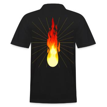 Feu feu Brûlant chaud - Polo Homme - noir - Dos - Kai (181cm)
