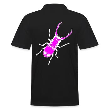 Cerf coléoptère insectes insectes bois animaux de forêt enfant - Polo Homme - noir - Dos - Kai (181cm)
