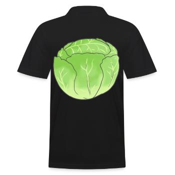 Eisbergsalat Kohl Gemüse Bio Vegetarisch Garten - Männer Poloshirt - Schwarz - Hinten - Kai (181cm)