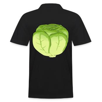 Laitue Salade Chou Tête De Chou Légume Cuisine - Polo Homme - noir - Dos - Kai (181cm)