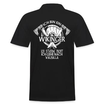 Wikinger Walhalla Germane Odin Nordmänner Krieger - Männer Poloshirt - Schwarz - Hinten - Kai (181cm)