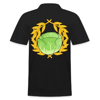 White cabbage cabbage cabbage leafy vegetables vegetables Vegan - Men's Polo Shirt - black - Back - Kai (181cm)