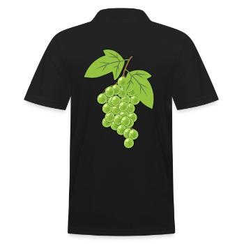 Weintrauben Trauben Hobbygärtner Ernte Weinrebe - Männer Poloshirt - Schwarz - Hinten - Kai (181cm)