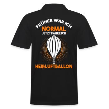 Ballonfahrer Heißluftballon Heissluftballon Pilot - Männer Poloshirt - Schwarz - Hinten - Kai (181cm)