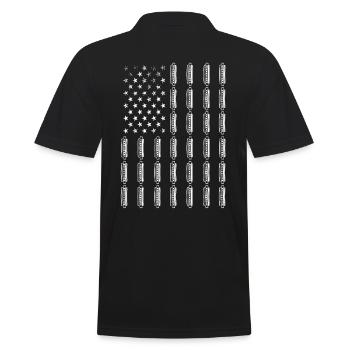 Harmonica Chord Harmonica Harmonica Harmonica - Men's Polo Shirt - black - Back - Kai (181cm)