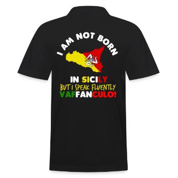 Italien Sizilien Sicilia Italiener Sizilianer Gesc - Männer Poloshirt - Schwarz - Hinten - Kai (181cm)
