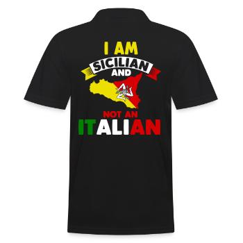 Italien Italia Italiener Sizilianer Sizilien - Männer Poloshirt - Schwarz - Hinten - Kai (181cm)
