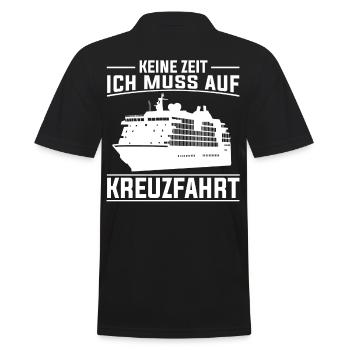 Schiffsreise Kreuzfahrer Schifffahrt Schiff Kreuzf - Männer Poloshirt - Schwarz - Hinten - Kai (181cm)