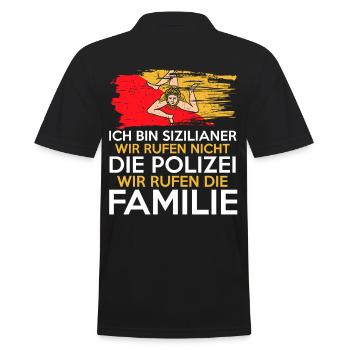 Sizilien Familie Sizilianer Sizilianerin Siziliani - Männer Poloshirt - Schwarz - Hinten - Kai (181cm)