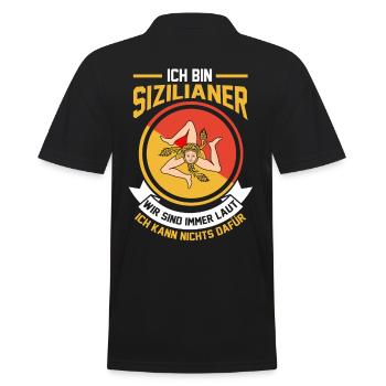 Italiener Sizilien Sizilianer Italien Geschenk - Männer Poloshirt - Schwarz - Hinten - Kai (181cm)