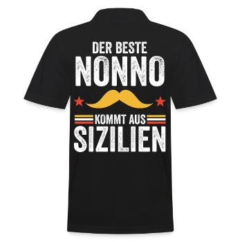 Italien Nonno Sizilien Sizilianer Geschenk - Männer Poloshirt - Schwarz - Hinten - Kai (181cm)