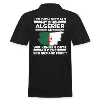 Algerier Algerien Algerisches Geschenk - Männer Poloshirt - Schwarz - Hinten - Kai (181cm)