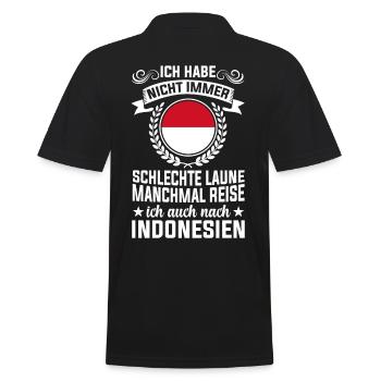 Indonesier Indonesische Flagge Indonesierin Asien - Männer Poloshirt - Schwarz - Hinten - Kai (181cm)