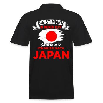 Japanisch Japanerin Japaner Japan Geschenk - Männer Poloshirt - Schwarz - Hinten - Kai (181cm)