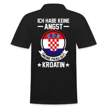 Kroate Deutscher Kroatien Deutschland Kroatisches - Männer Poloshirt - Schwarz - Hinten - Kai (181cm)
