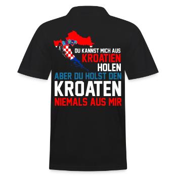 Kroatien Kroate Kroatin Kroaten Kroatisch Kroatisc - Männer Poloshirt - Schwarz - Hinten - Kai (181cm)