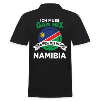 Afrika Namibia Geschenk Geschenkidee - Männer Poloshirt - Schwarz - Hinten - Kai (181cm)