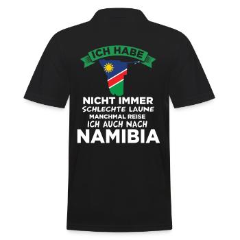 Namibia Reise Geschenk Geschenkidee - Männer Poloshirt - Schwarz - Hinten - Kai (181cm)