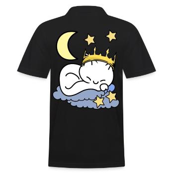 Chats Princesse rêve céleste ciel étoilé - Polo Homme - noir - Dos - Kai (181cm)