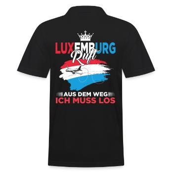 Luxemburg Luxemburgerin Luxemburger - Männer Poloshirt - Schwarz - Hinten - Kai (181cm)
