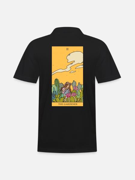Jardin jardin jardinière magique carte de tarot idée cadeau - Polo Homme - noir