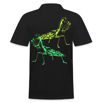 Insekt Wildtiere Gottesanbeterin Insekten Kinder - Männer Poloshirt - Schwarz - Hinten - Kai (181cm)