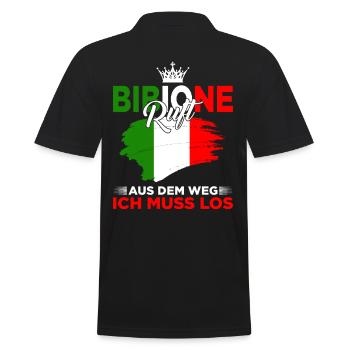 Bibione Italien Italiener Italienisches Geschenk - Männer Poloshirt - Schwarz - Hinten - Kai (181cm)